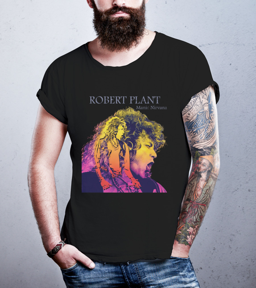Robert Plant Manic Nirvana Retro Rock T-Shirt