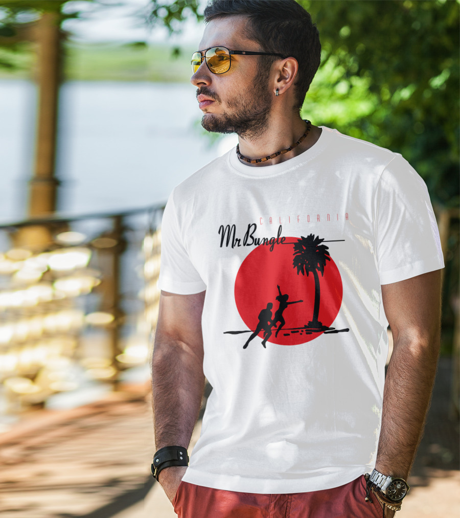 Mr Bungle California Palm Silhouette Red Sun T-Shirt