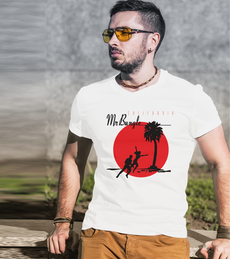 Mr Bungle California Palm Silhouette Red Sun T-Shirt