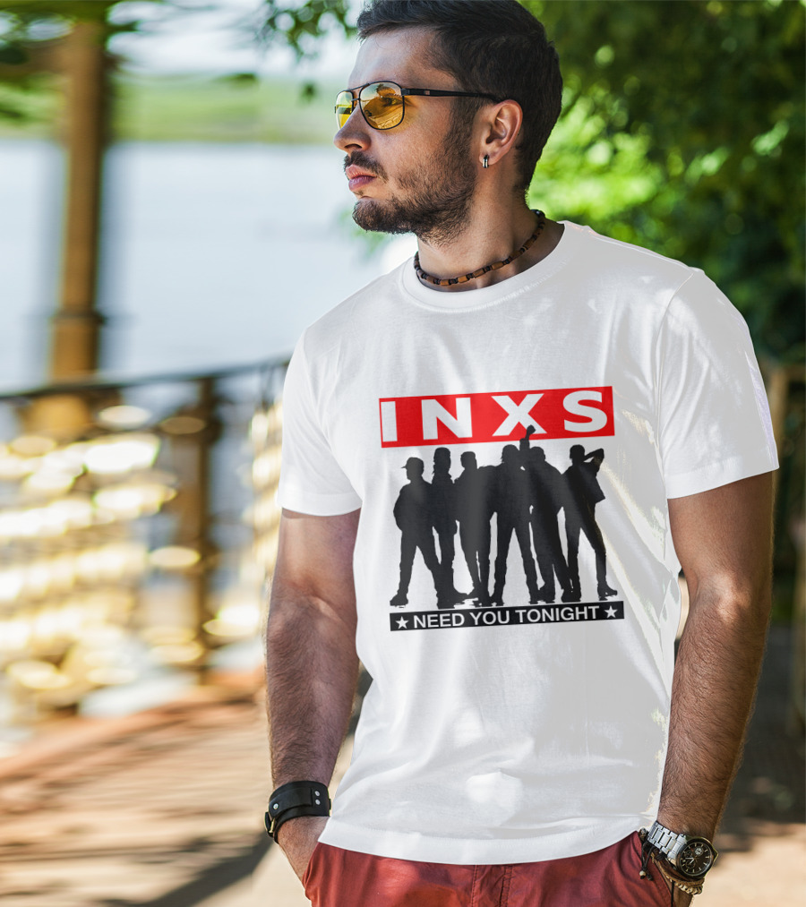 Inxs Need You Tonight Silhouette Band Members T-Shirt