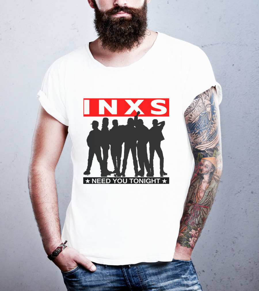 Inxs Need You Tonight Silhouette Band Members T-Shirt