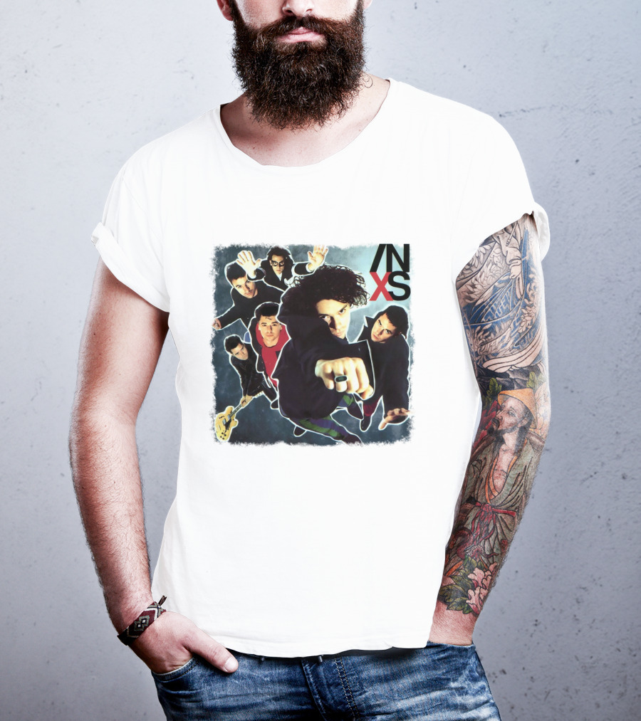 Inxs Band Members Action Collage Art T-Shirt