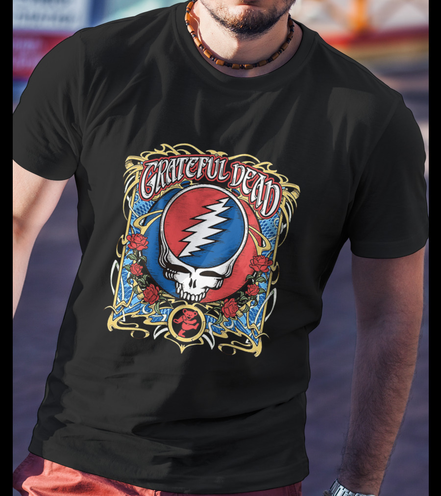 Grateful Dead Skull And Roses Steal Your Face T-Shirt