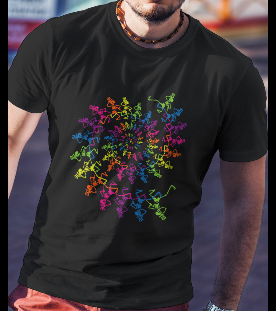 Grateful Dead Dancing Skeleton Spiral T-Shirt