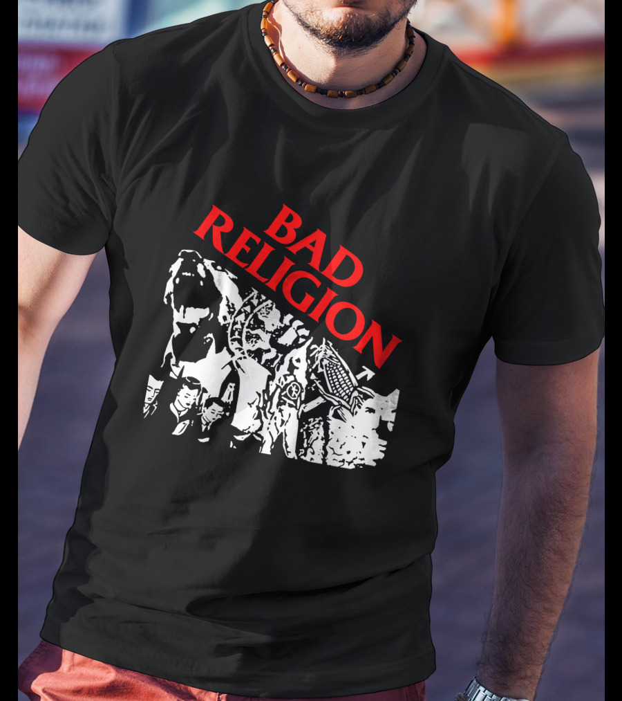 Bad Religion Collage Of Black And White Figures T-Shirt
