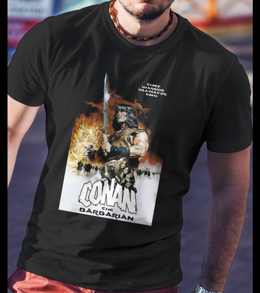 Conan The Barbarian Chief Warrior Gladiator King T-Shirt