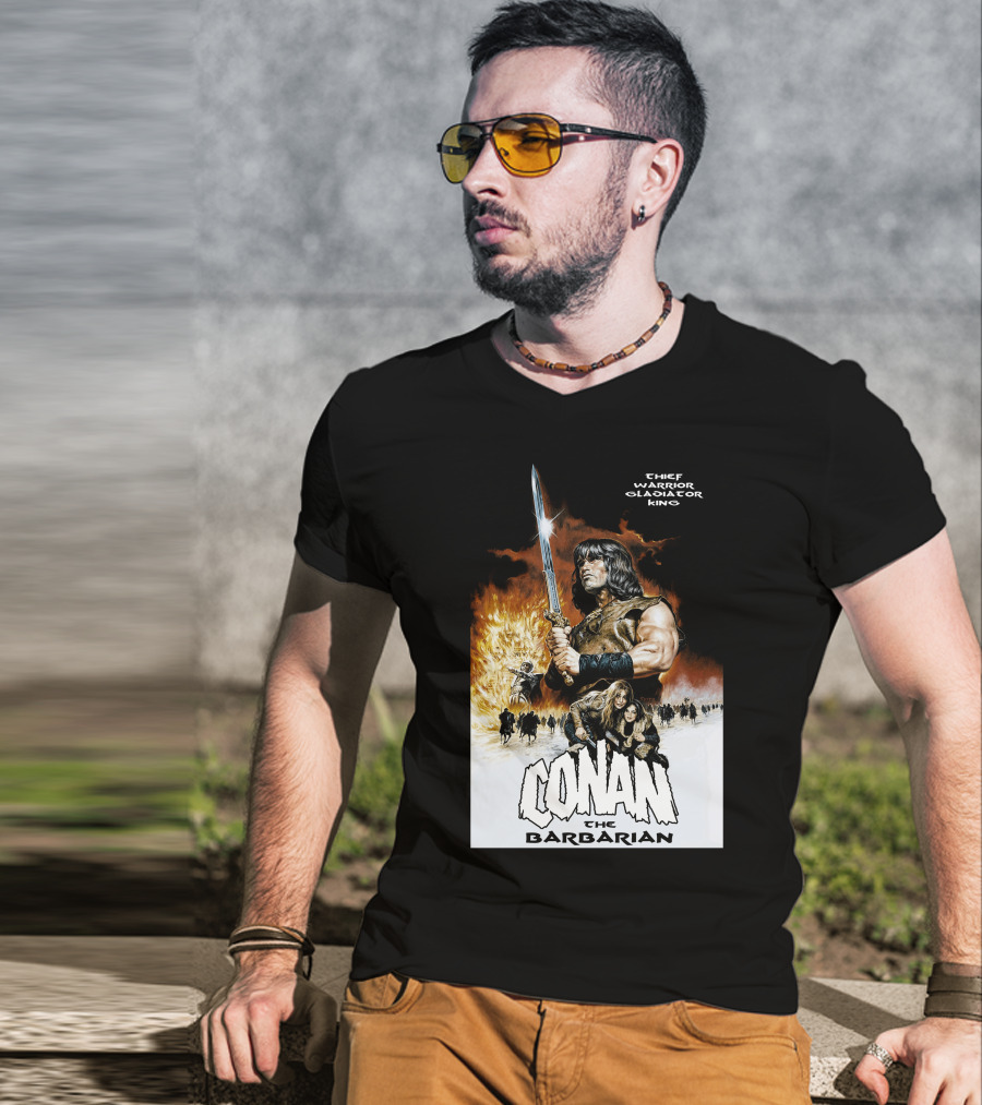 Conan The Barbarian Chief Warrior Gladiator King T-Shirt
