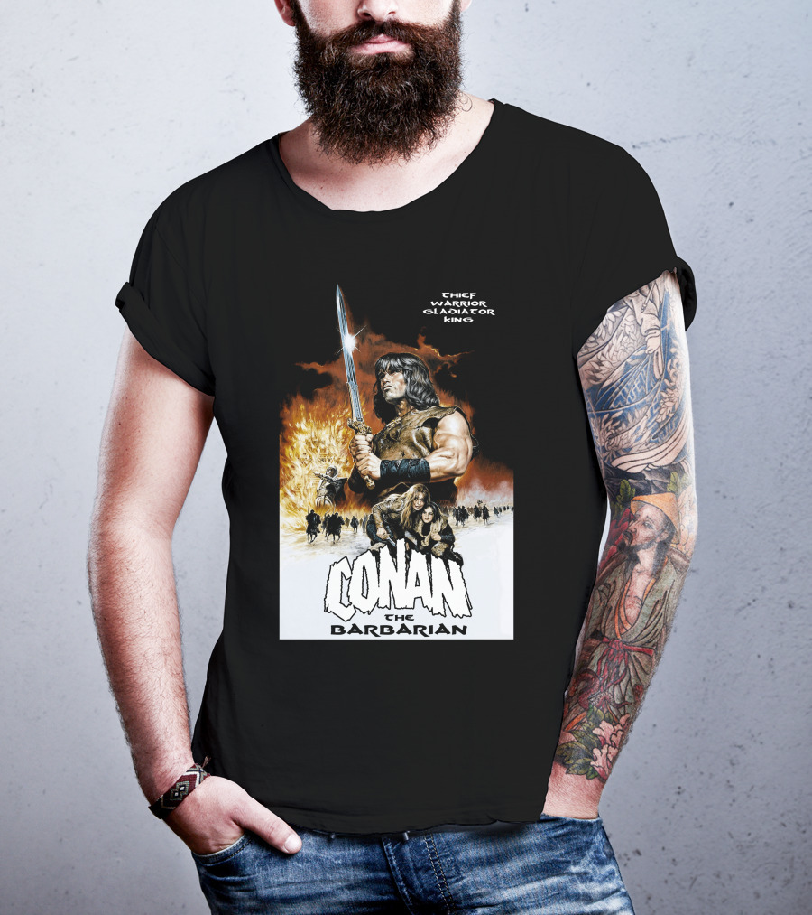 Conan The Barbarian Chief Warrior Gladiator King T-Shirt