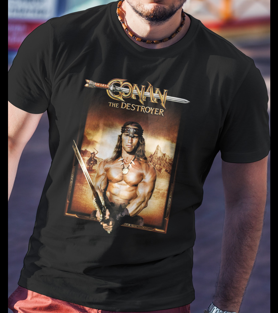 Conan The Destroyer Warrior Sword Barbarian Fantasy Adventure T-Shirt