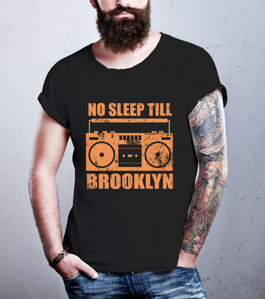 No Sleep Till Brooklyn Vintage Boombox T-Shirt