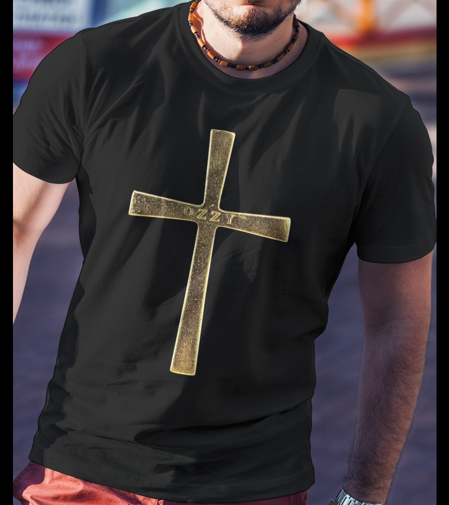 Ozzy Gold Cross T-Shirt