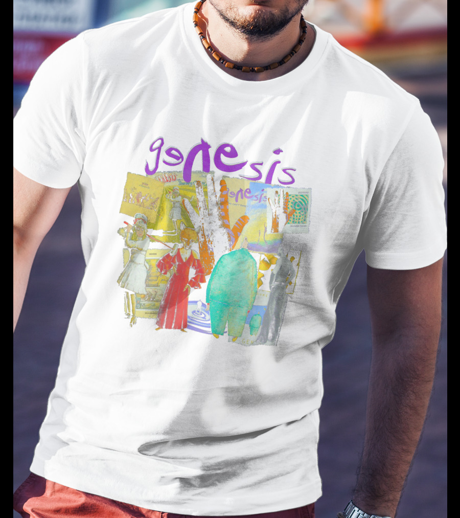 Genesis Album Collage Art Characters And Colors T-Shirt