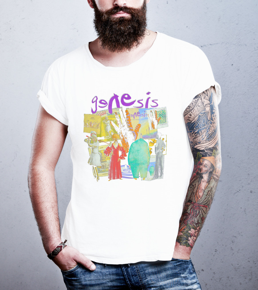 Genesis Album Collage Art Characters And Colors T-Shirt