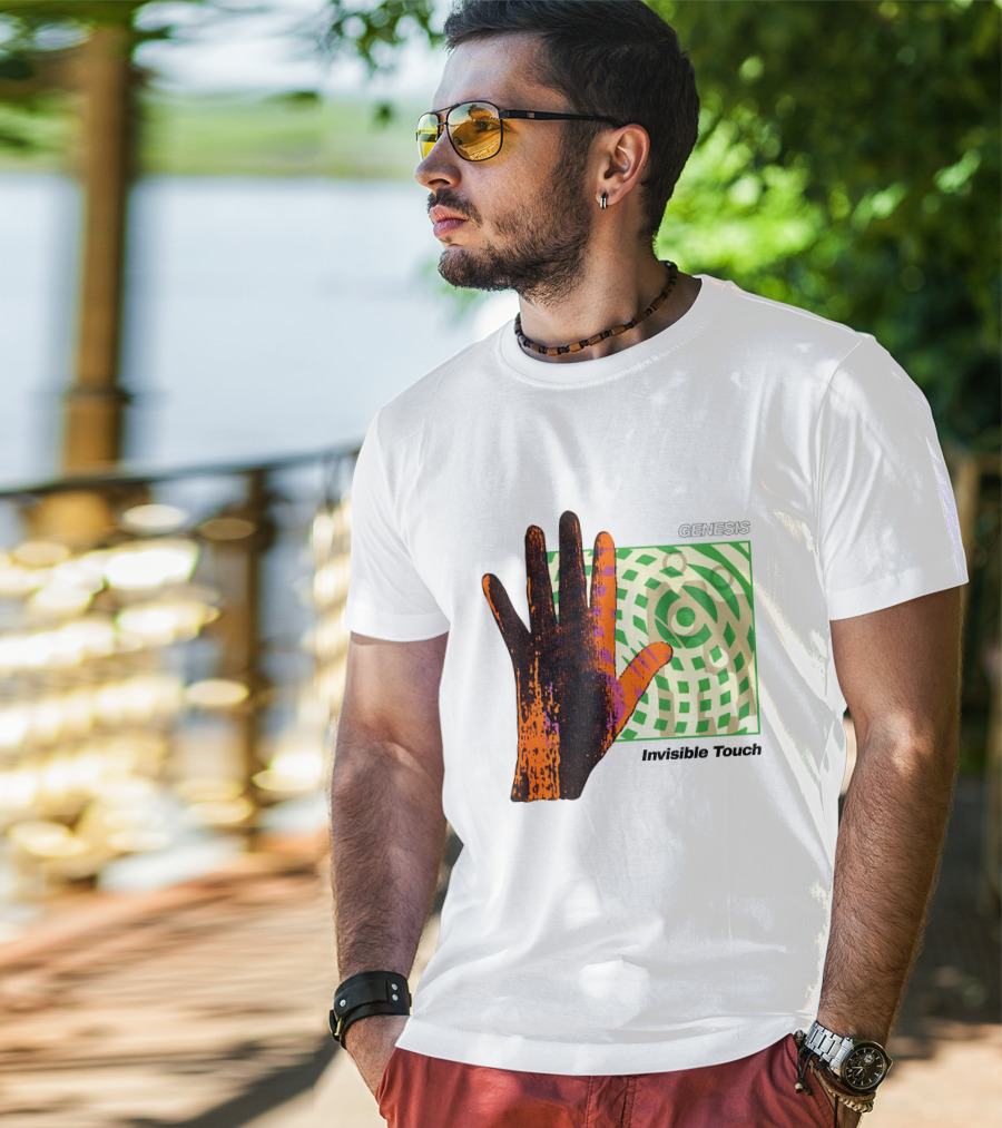 Genesis Invisible Touch Album Cover Hand Artwork T-Shirt
