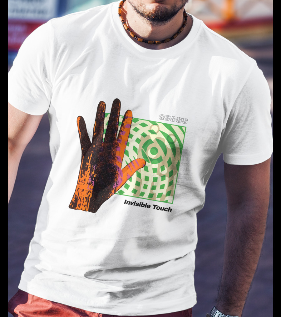 Genesis Invisible Touch Album Cover Hand Artwork T-Shirt