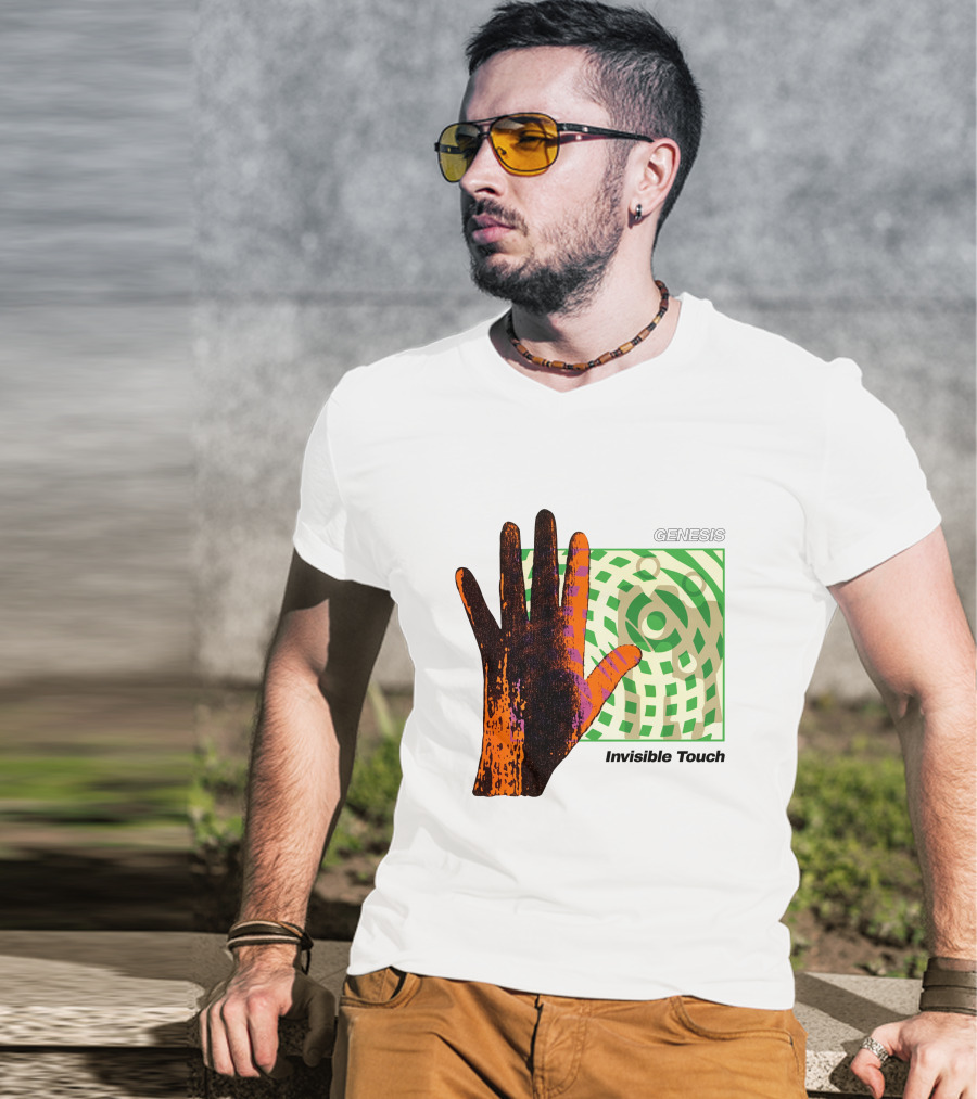 Genesis Invisible Touch Album Cover Hand Artwork T-Shirt