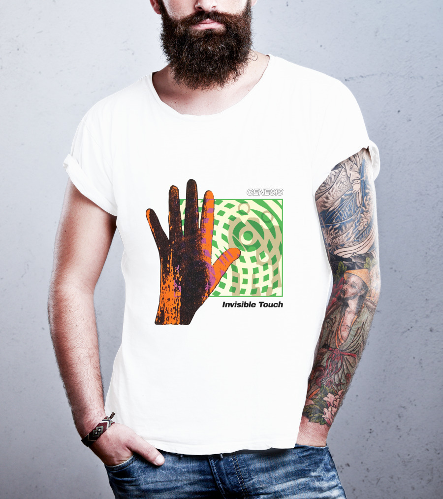 Genesis Invisible Touch Album Cover Hand Artwork T-Shirt
