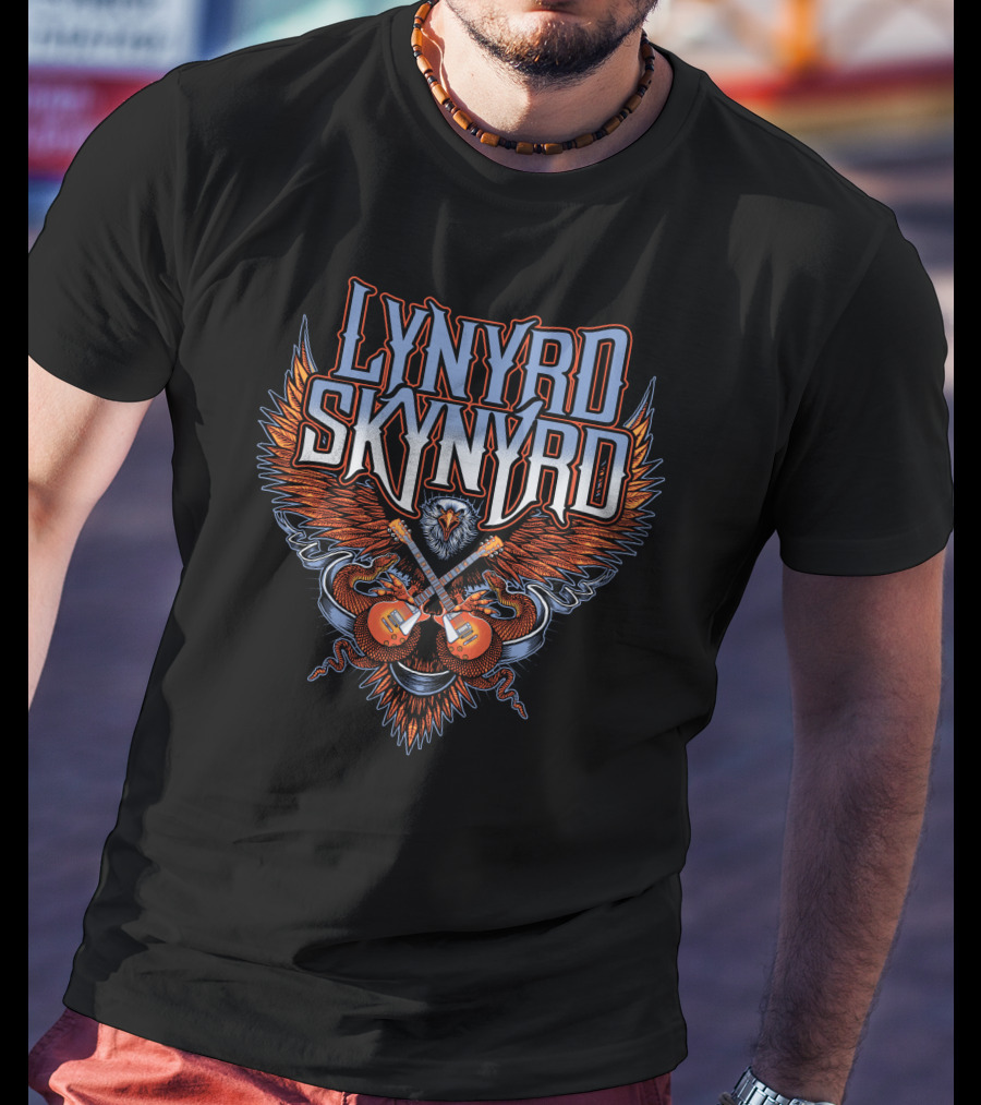 Lynyrd Skynyrd Eagle And Guitars Rock Band T-Shirt