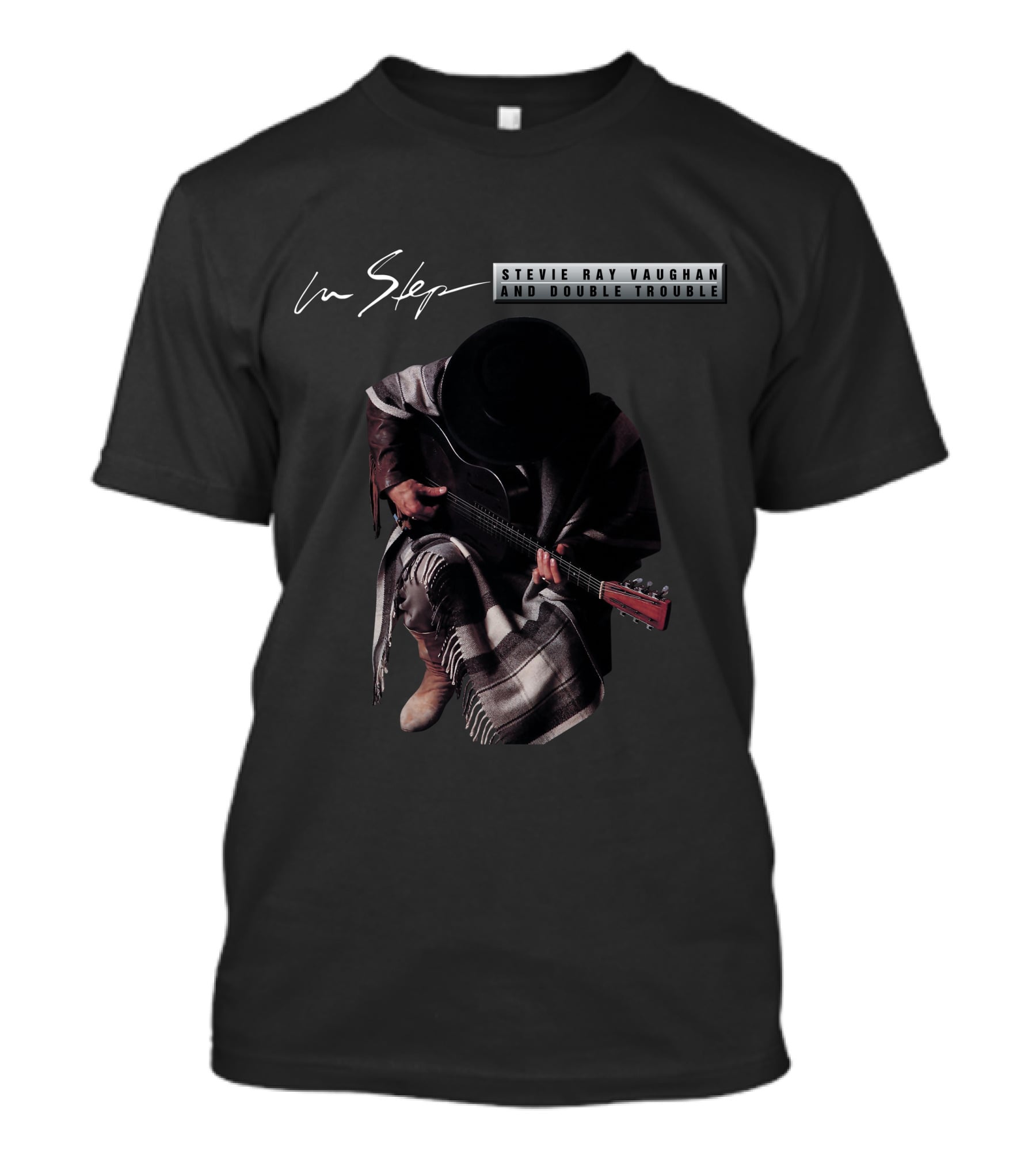 Stevie Ray Vaughan And Double Trouble In Step Album Cover Srv T-Shirt