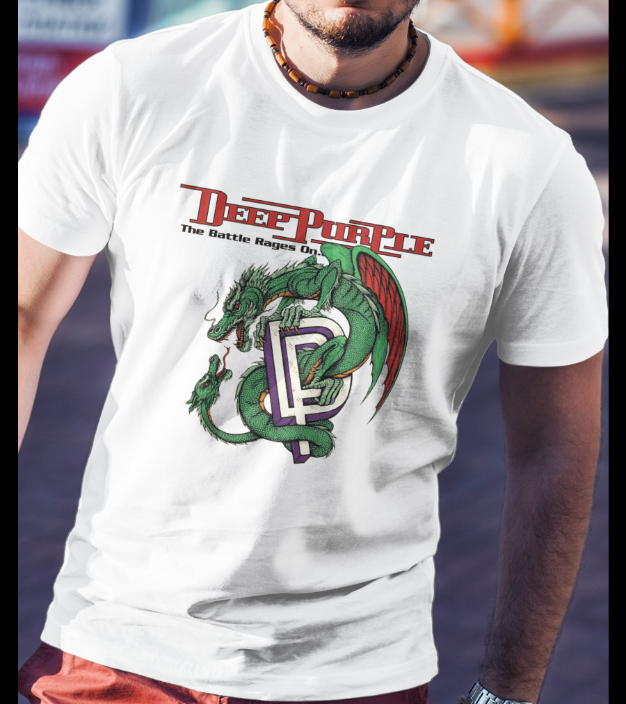Deep Purple The Battle Rages On Dragon Artwork T-Shirt
