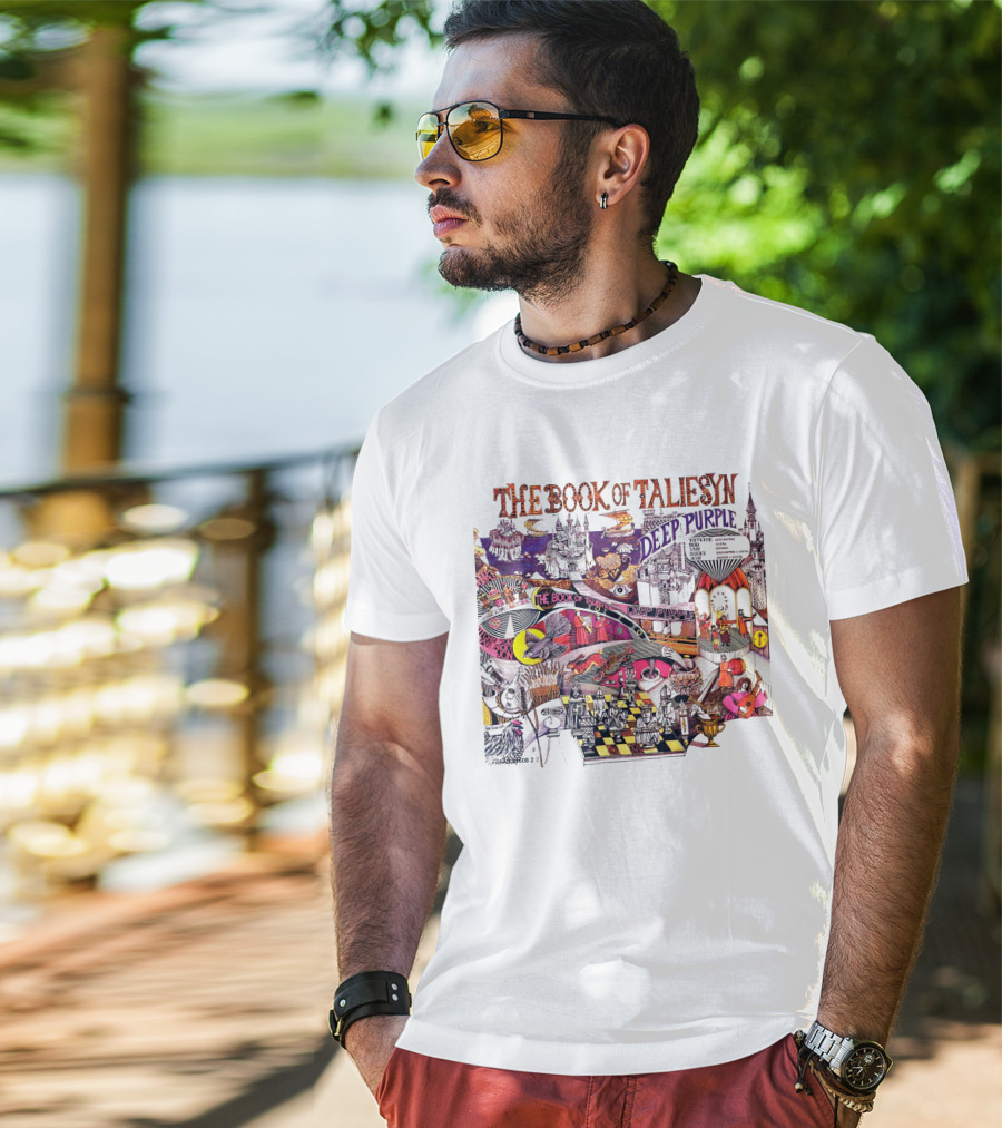 The Book Of Taliesyn Deep Purple Vintage Album Art Chessboard Scene T-Shirt