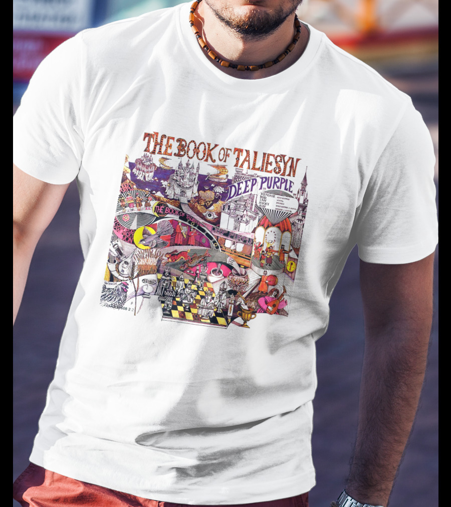 The Book Of Taliesyn Deep Purple Vintage Album Art Chessboard Scene T-Shirt