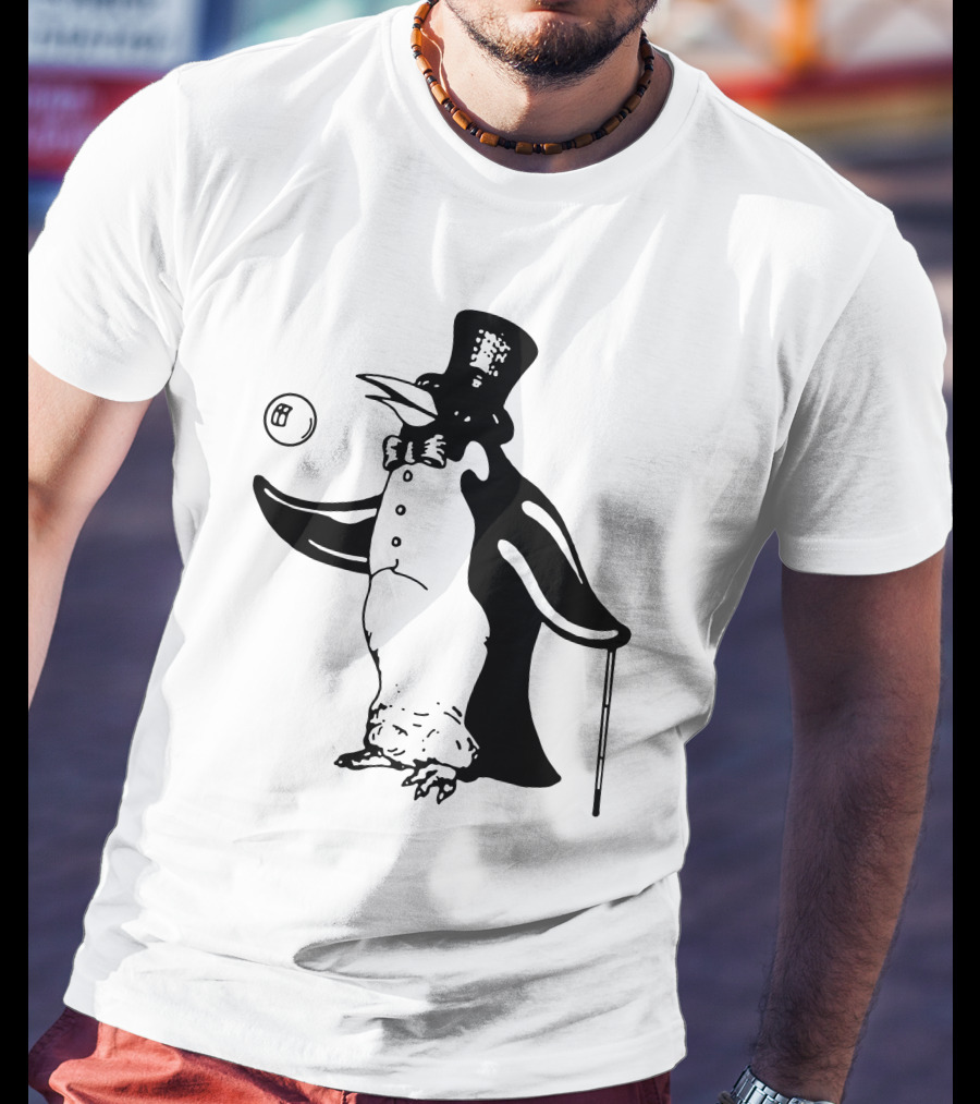Penguin With Top Hat And Cane Flm T-Shirt