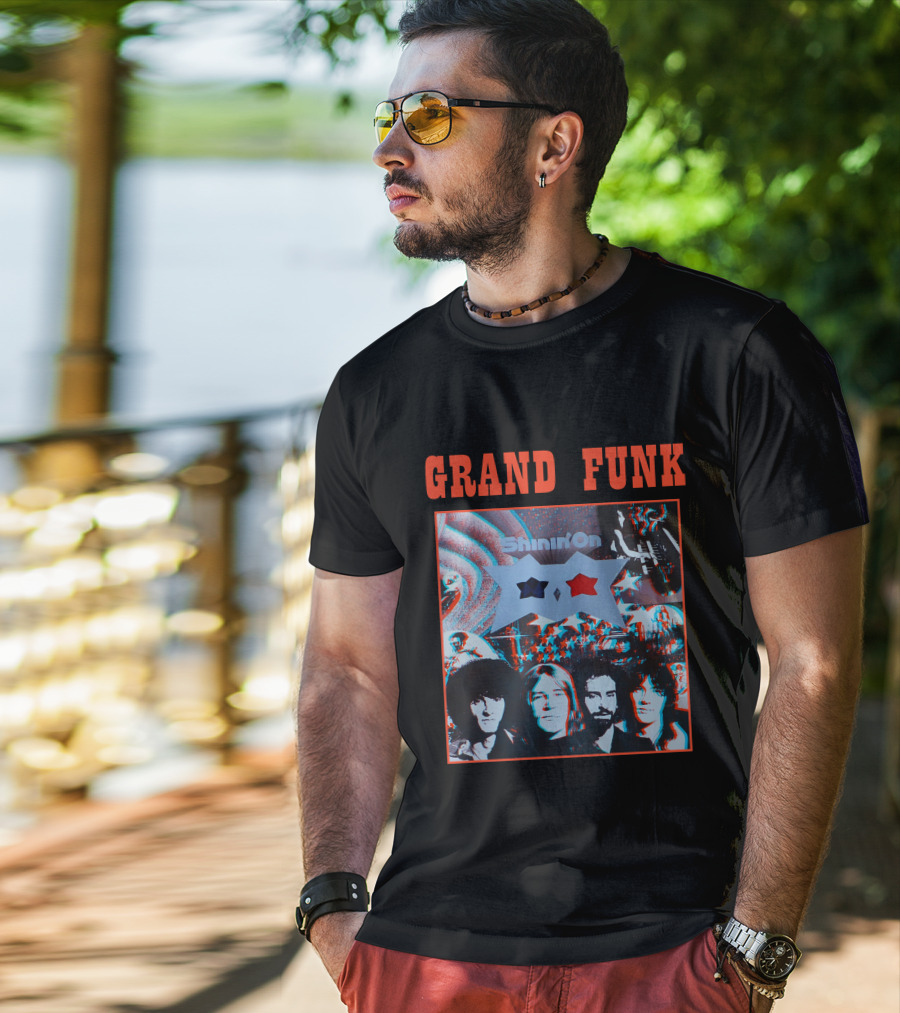 Grand Funk Shinin' On 3D Album Cover Art T-Shirt
