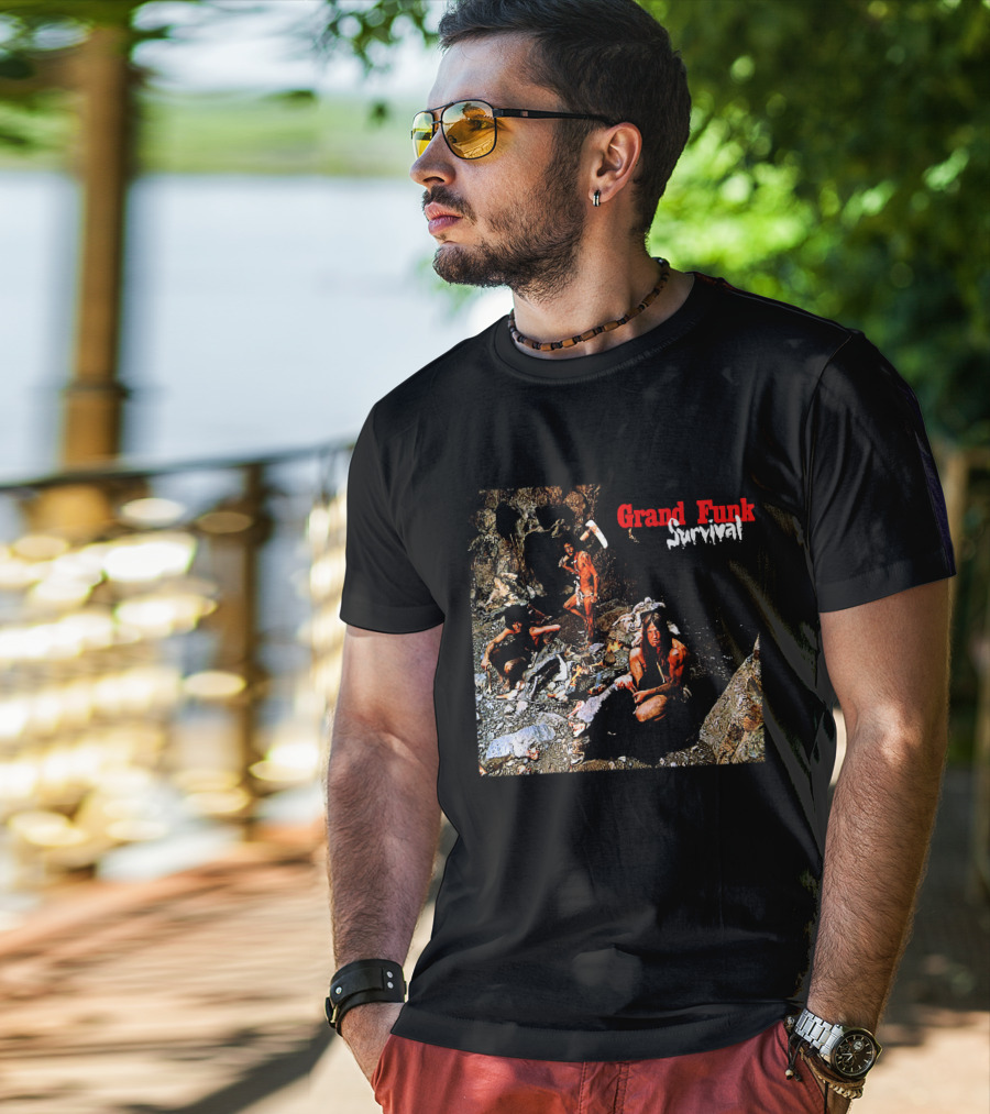 Grand Funk Railroad Survival Album Cover T-Shirt
