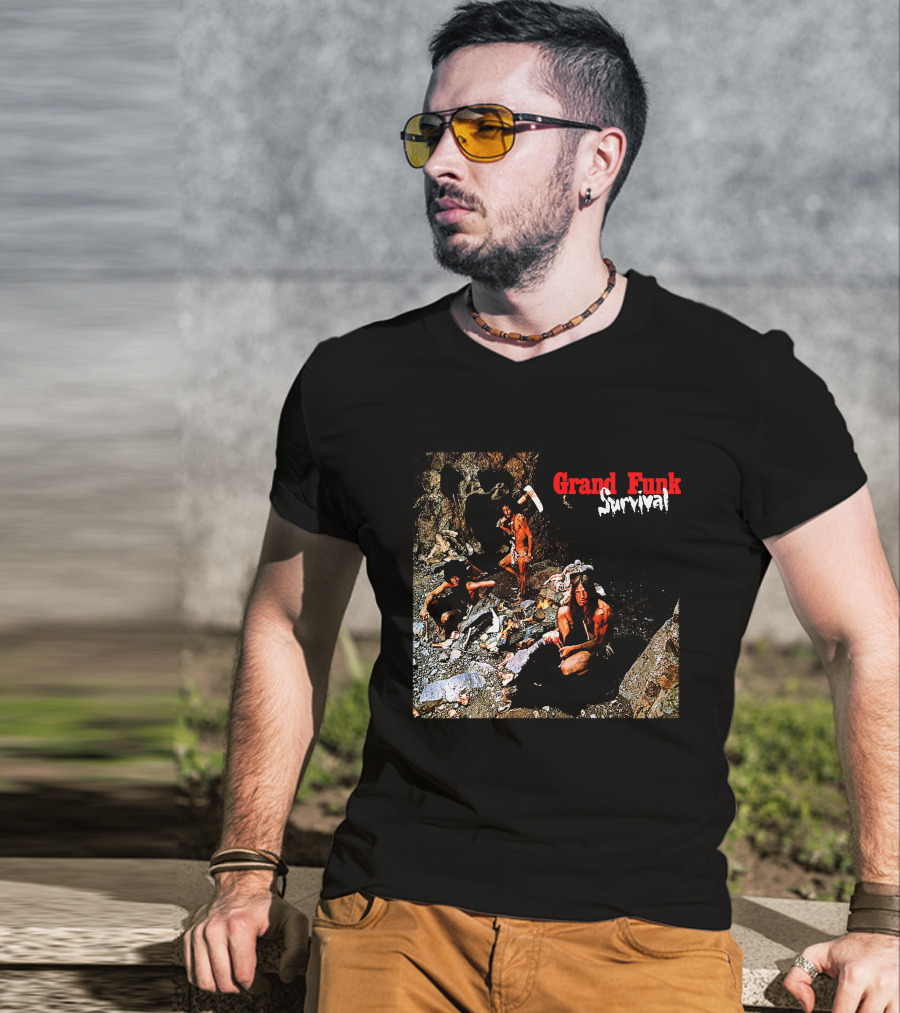 Grand Funk Railroad Survival Album Cover T-Shirt