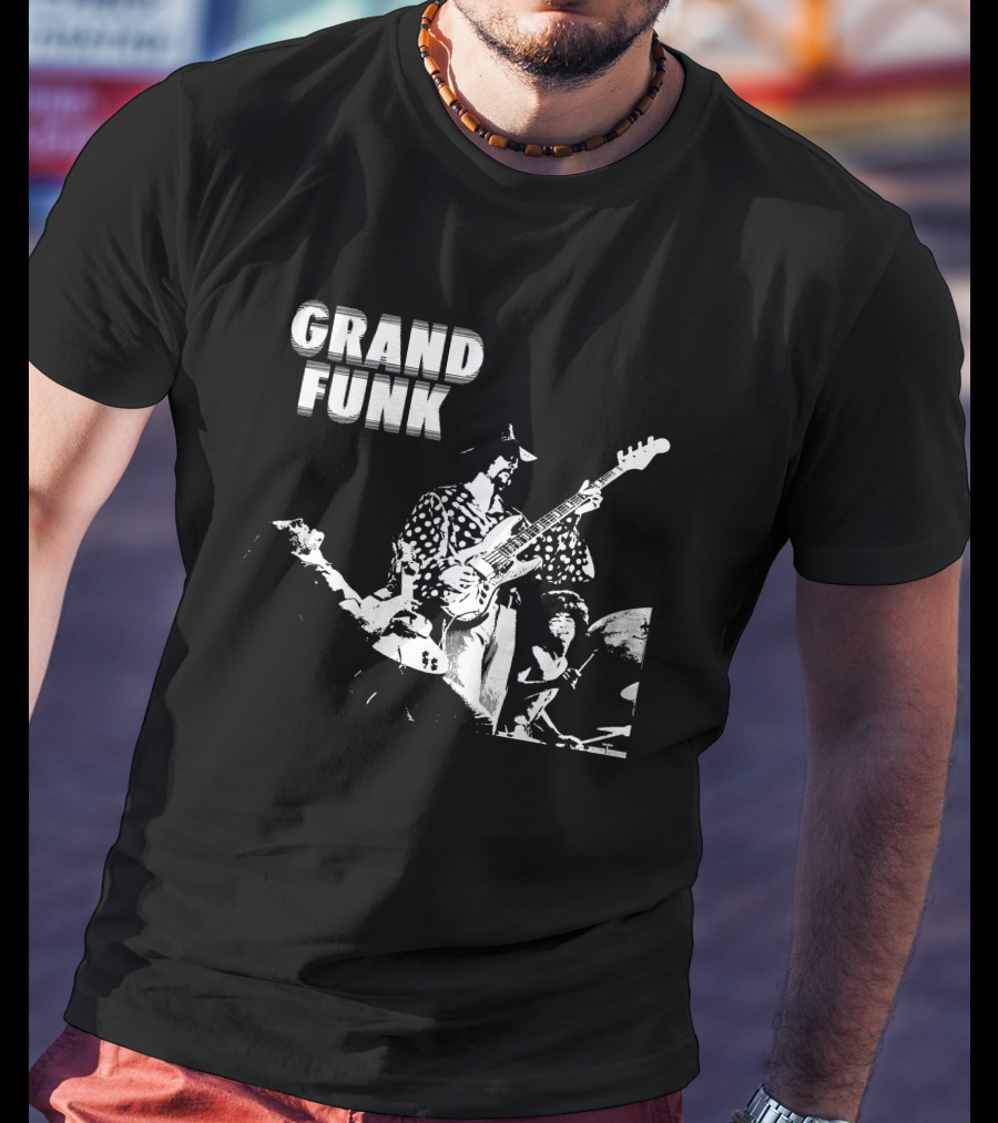 Grand Funk Railroad Live Concert Performance Retro Style T-Shirt
