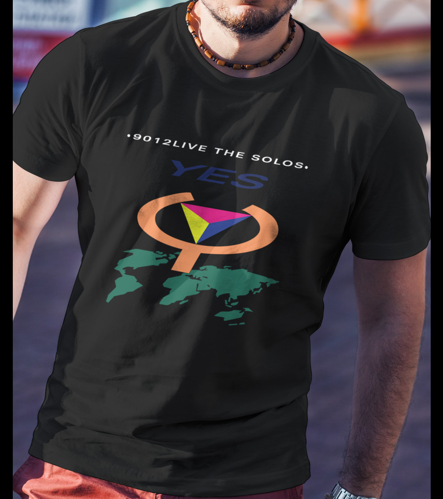 Yes 9012Live The Solos World Map Tri-Color Symbol T-Shirt