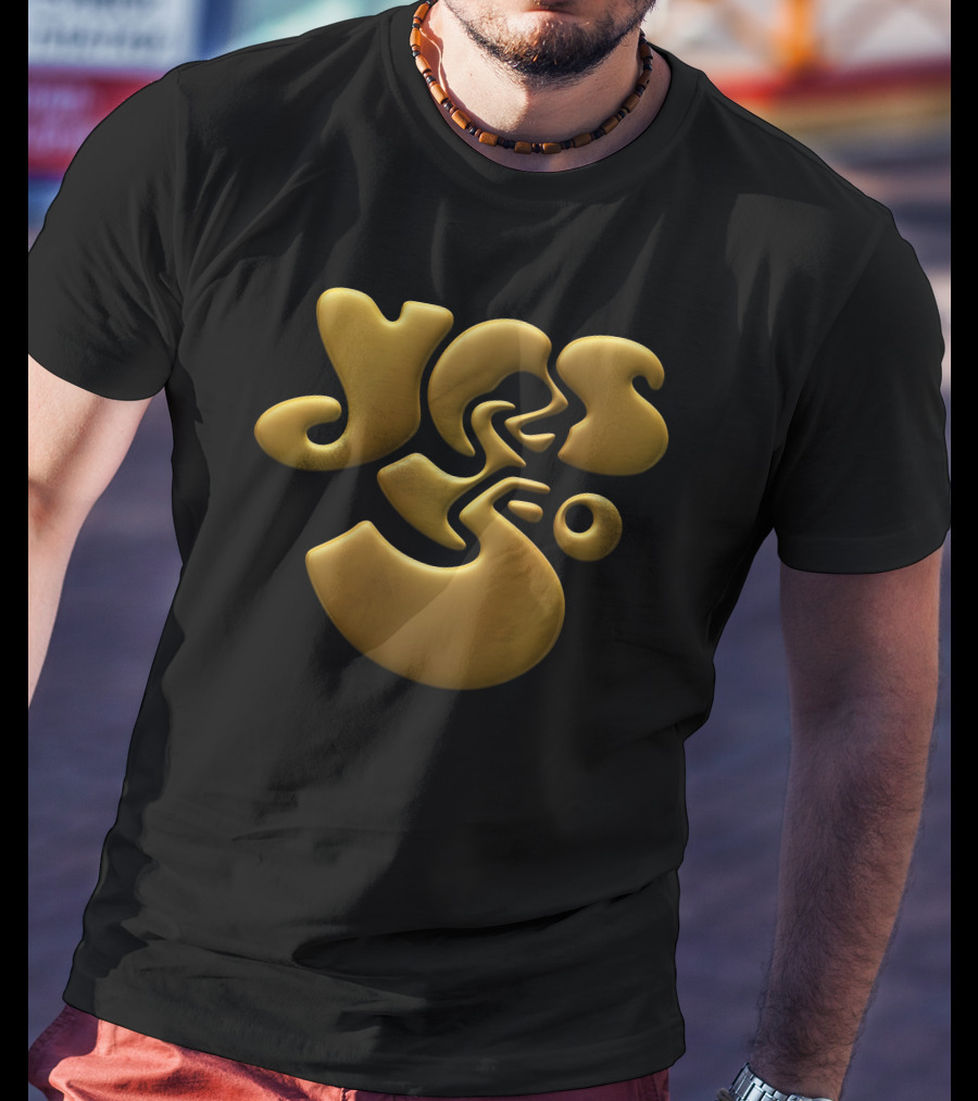 Yes Logo 34 Unique Gold T-Shirt