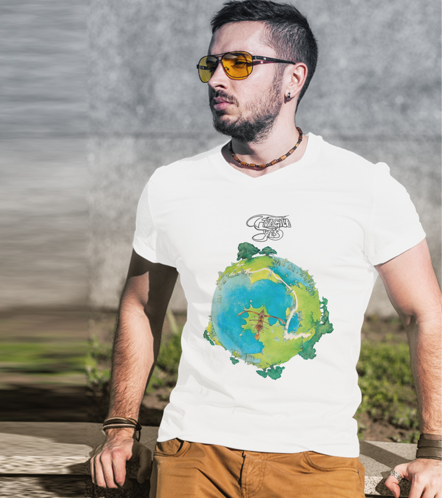 Yes Fragile Artwork Round Earth Concept T-Shirt