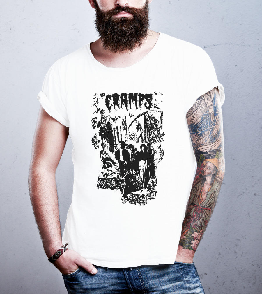 Cramps Gothic Horror Collage Tcr T-Shirt