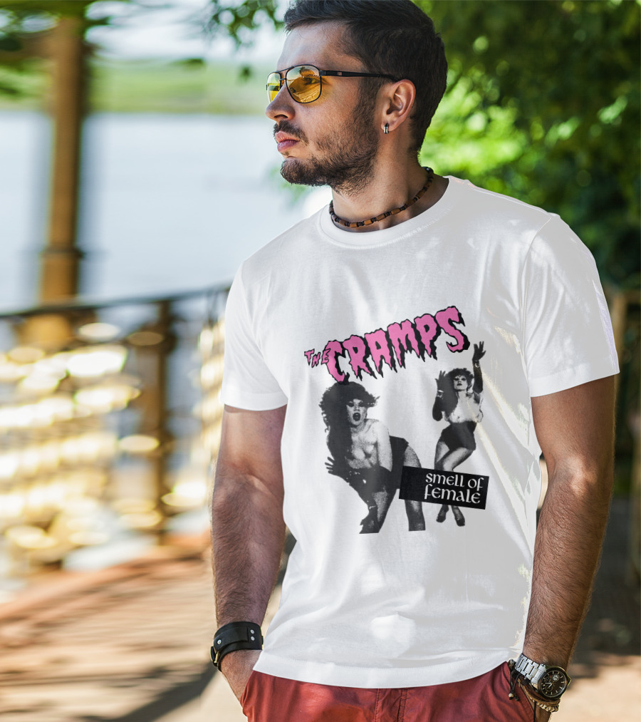 The Cramps Smell Of Female Vintage Punk Rock Album Cover T-Shirt