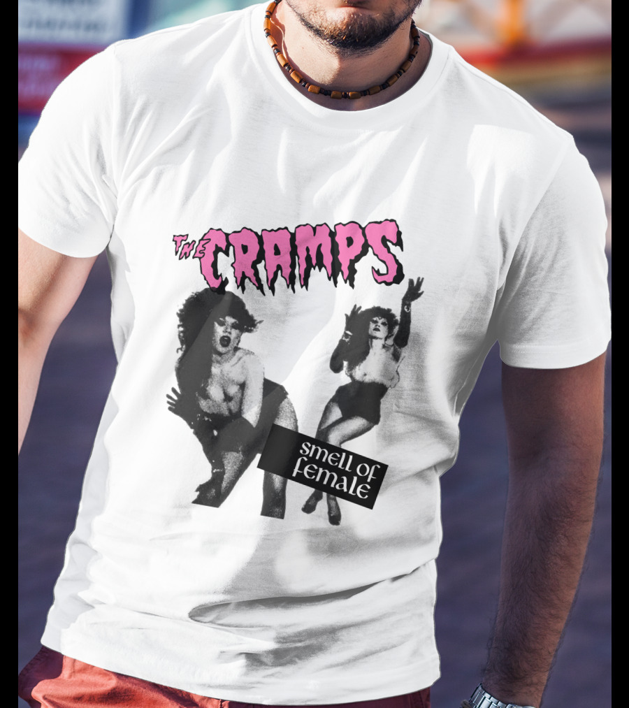 The Cramps Smell Of Female Vintage Punk Rock Album Cover T-Shirt