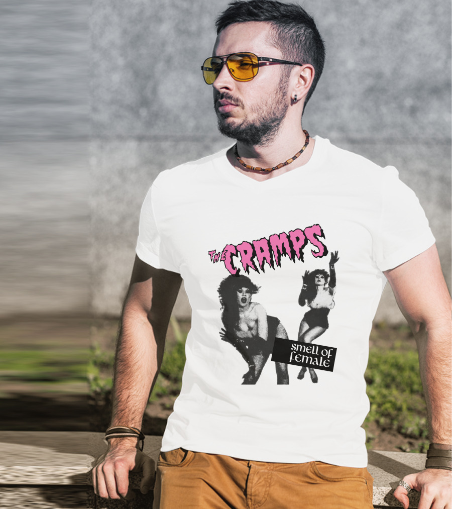 The Cramps Smell Of Female Vintage Punk Rock Album Cover T-Shirt