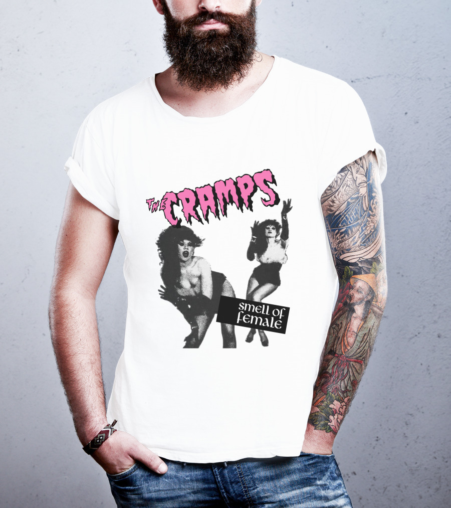 The Cramps Smell Of Female Vintage Punk Rock Album Cover T-Shirt