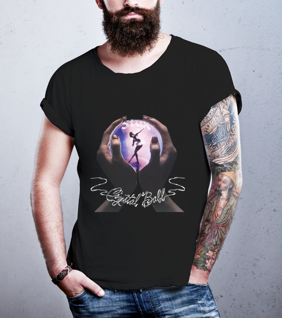 Styx Crystal Ball Silhouette Hands T-Shirt