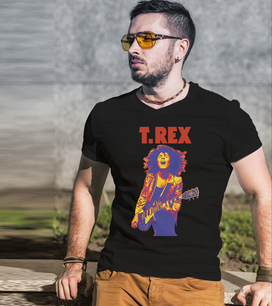 T. Rex Electric Guitar Glam Rock T-Shirt