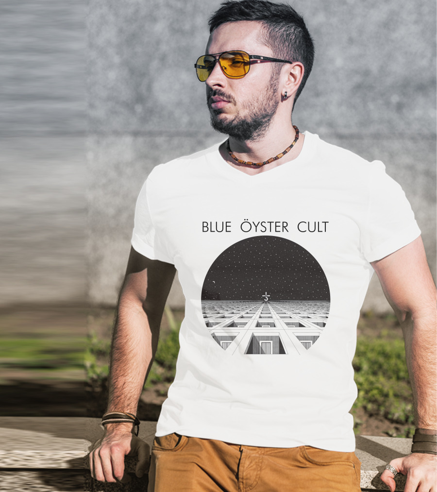 Blue Öyster Cult Alien Landscape Night Sky T-Shirt