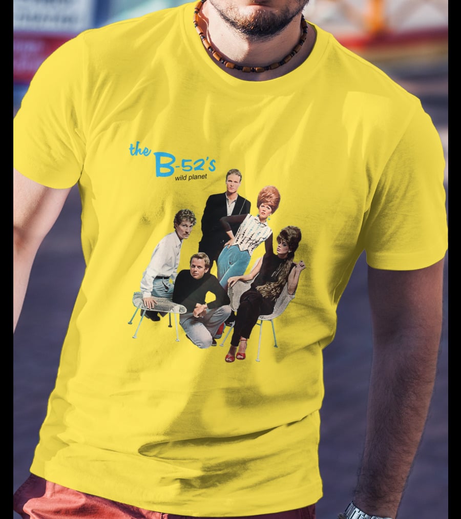 The B-52'S Wild Planet Album Cover Group Photo T-Shirt