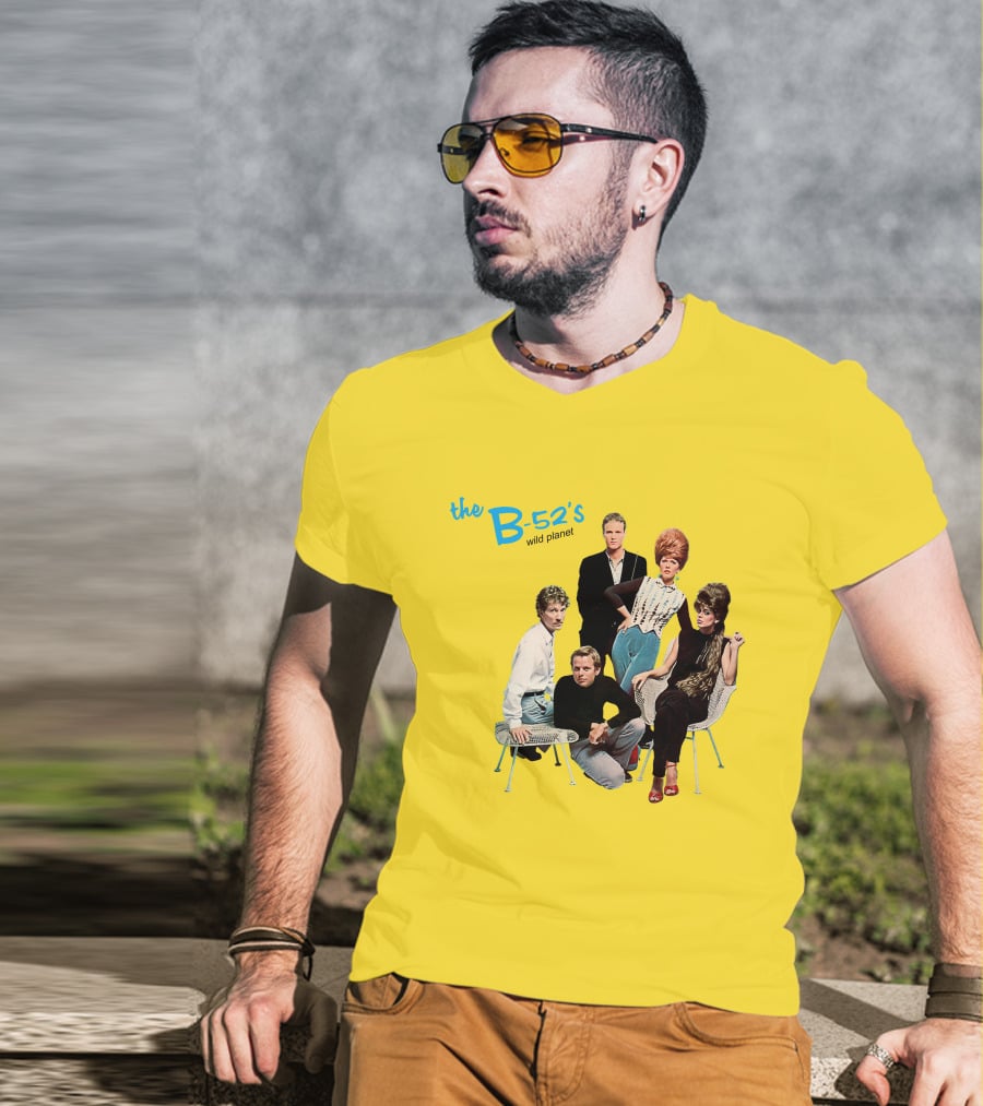 The B-52'S Wild Planet Album Cover Group Photo T-Shirt