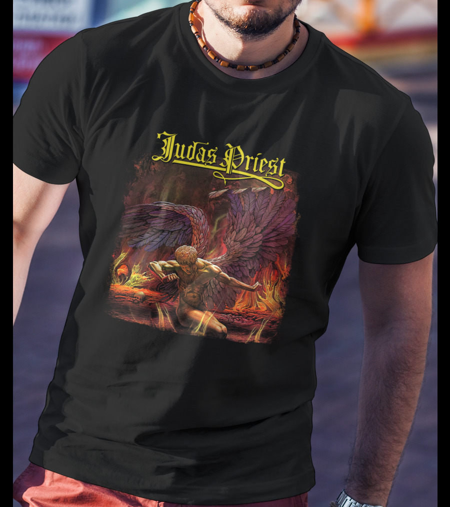 Judas Priest Angel Falling In Flames T-Shirt