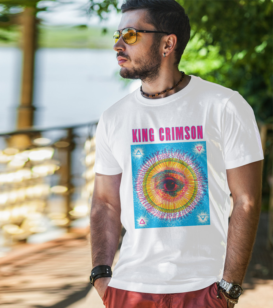 King Crimson Psychedelic Eye Geometric T-Shirt