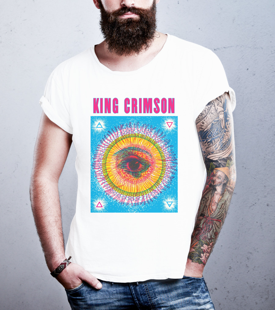 King Crimson Psychedelic Eye Geometric T-Shirt