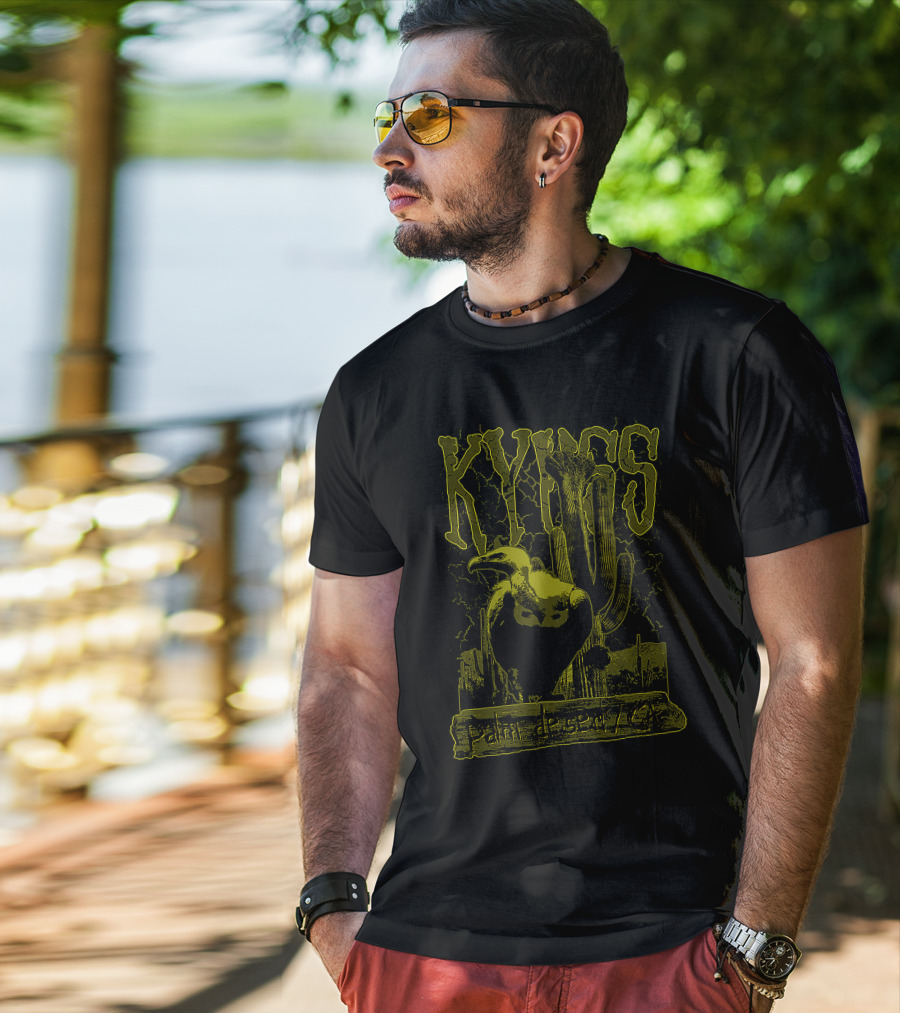 Kyuss Palm Desert Ca Cactus And Vulture Artwork T-Shirt