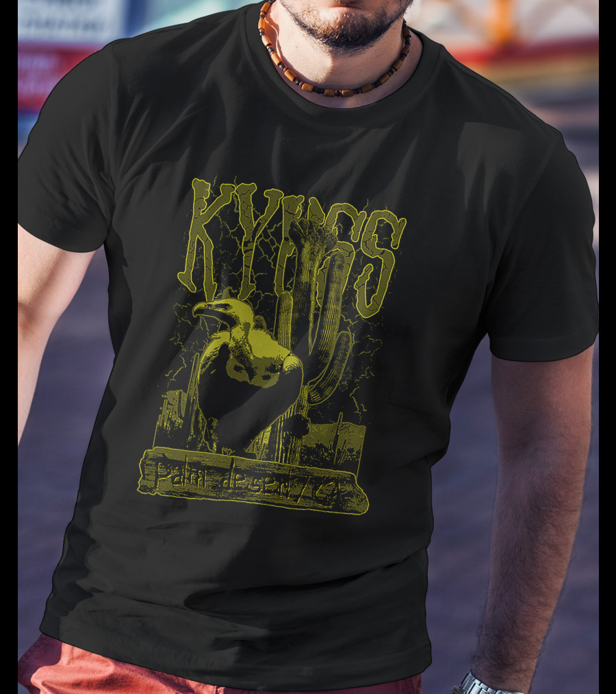 Kyuss Palm Desert Ca Cactus And Vulture Artwork T-Shirt