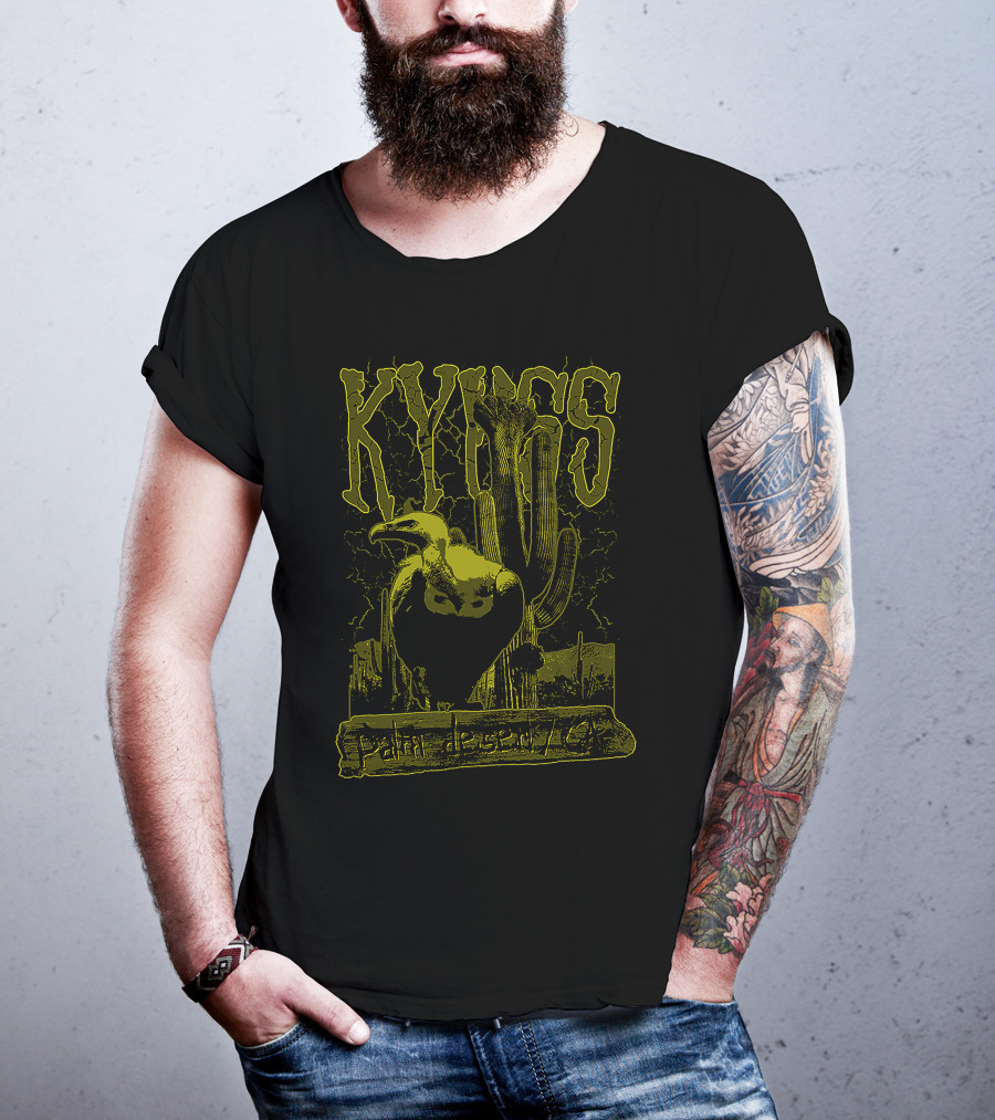 Kyuss Palm Desert Ca Cactus And Vulture Artwork T-Shirt